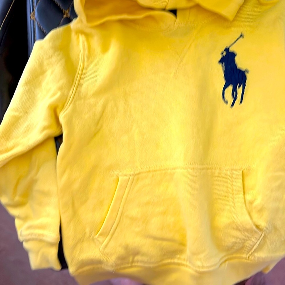polo hoodie, gently worn